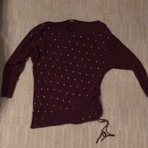 Express maroon knit top